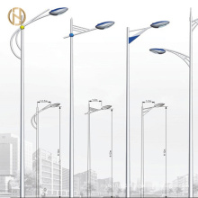 Galvanized Steel pole Single Arm Lamp Post